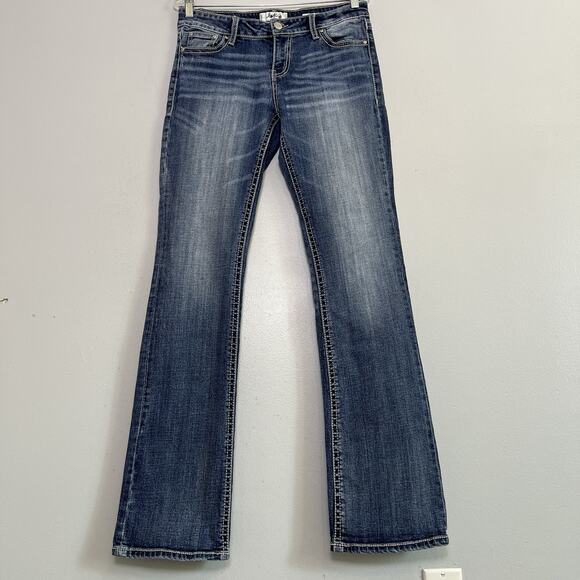 Sundance Daytrip Womens Virgo Bootcut Jeans Sz 29 Y2K Western Boho Low Rise Blue - Picture 1 of 13